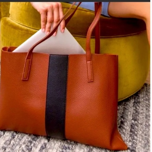 Vince Camuto Handbags - Vince Camuto x FabFitFun Luck Tote Bag Pebbled Vegan Leather Red Desert $128